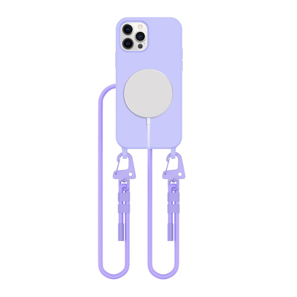 „Tech-Protect MagNecklace“ dėklas „iPhone 12 / 12 Pro“ su virvele, levandų
