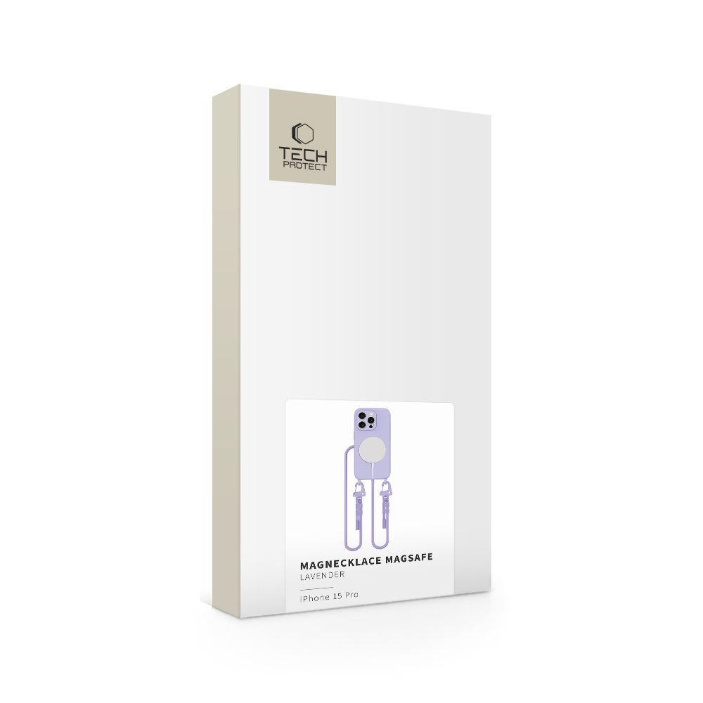 Tech-Protect iPhone 15 Pro Case MagNecklace MagSafe, Lavender