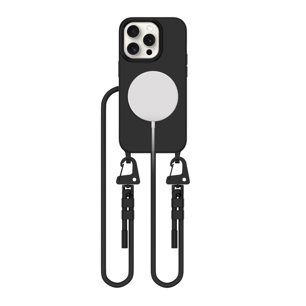 Tech-Protect iPhone 15 Pro Case MagNecklace MagSafe, Black