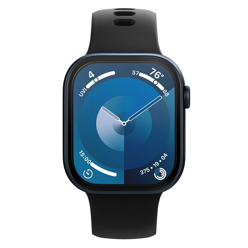 Spigen Elite Shield EZ FIT Hybrid Glass for Apple Watch 10 (46mm), 2-Pack, Clear
