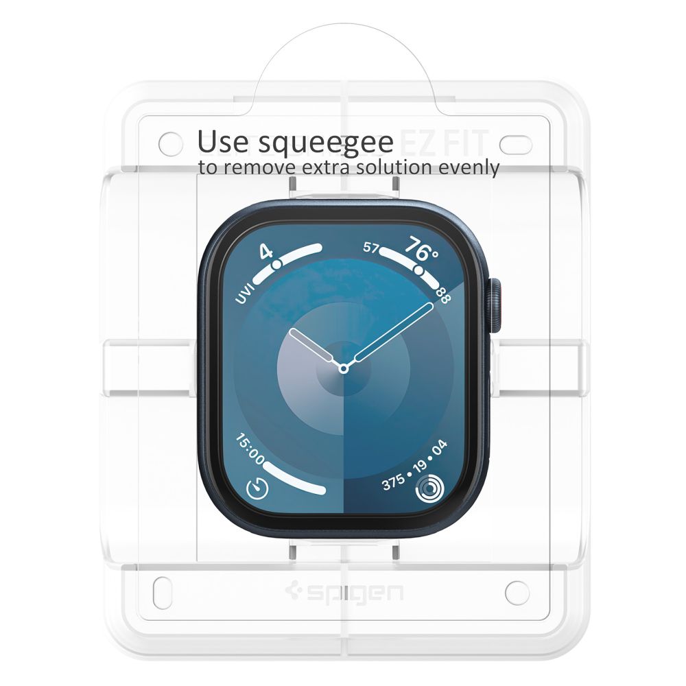 Spigen Elite Shield EZ FIT Hybrid Glass for Apple Watch 10 (46mm), 2-Pack, Clear