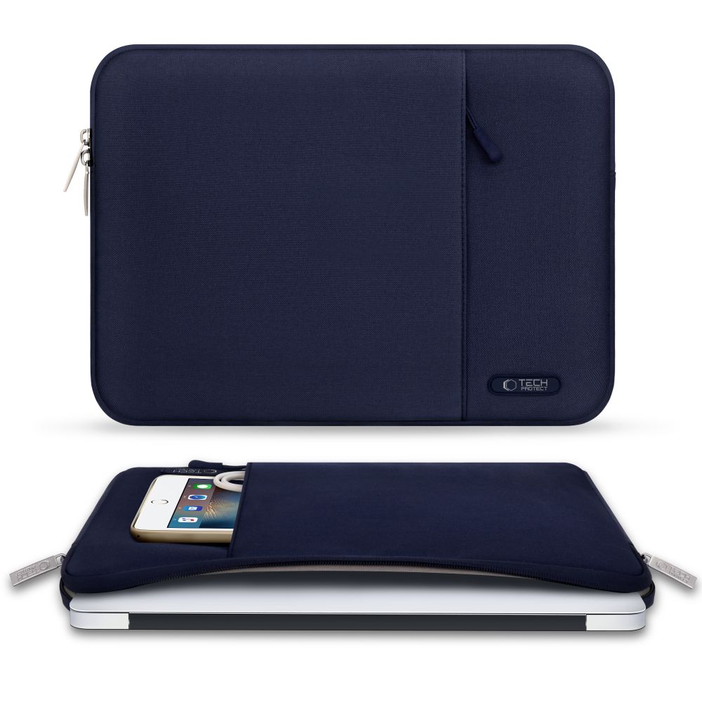 Tech-Protect Sleeve dėklas 13-14 colių nešiojamam kompiuteriui, tamsiai mėlynas