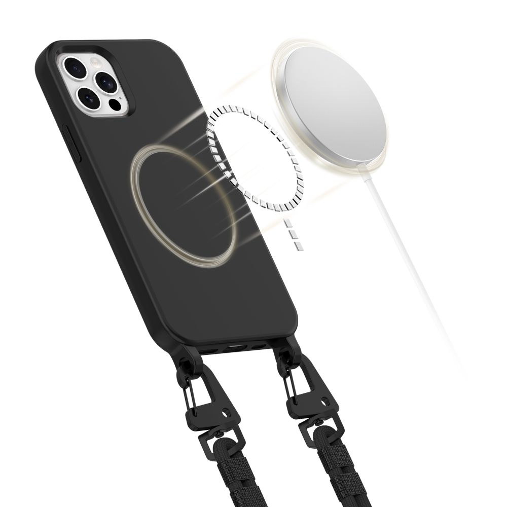 Tech-Protect MagNecklace MagSafe dėklas iPhone 12 / 12 Pro, juodas