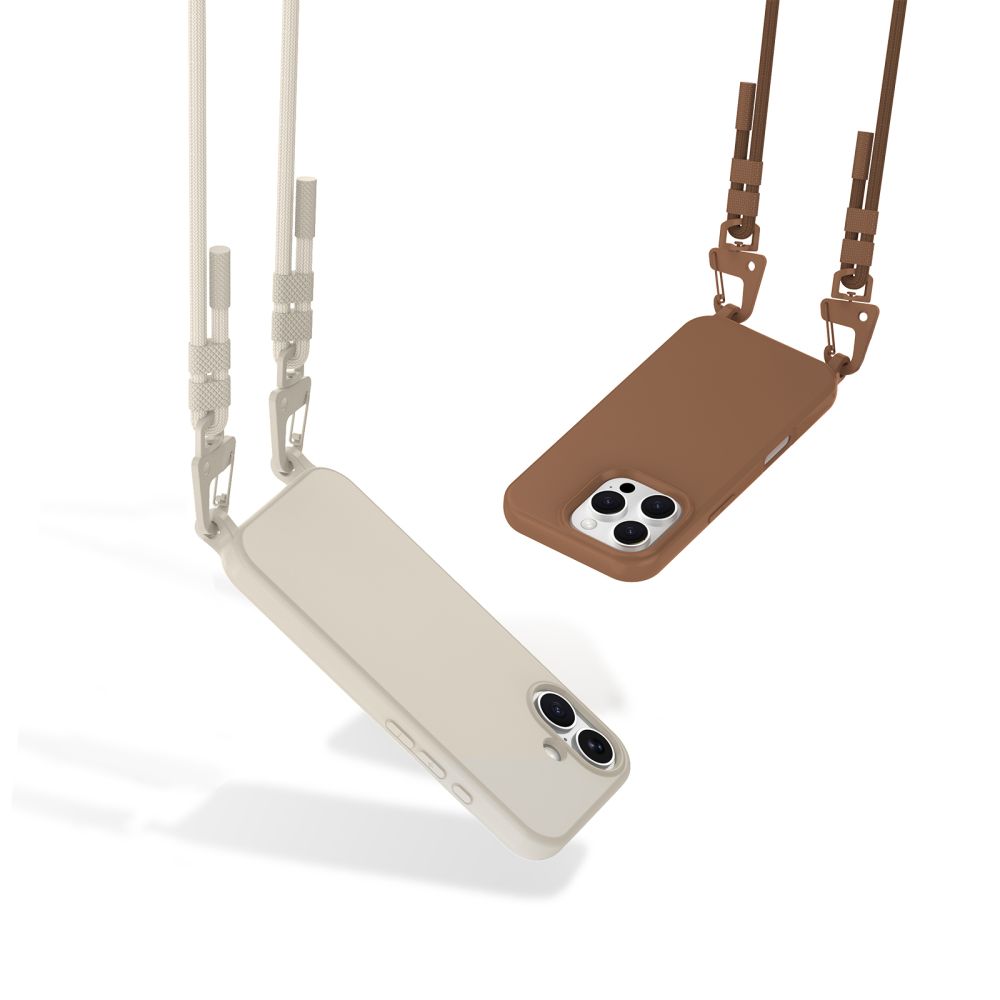 Dėklas Tech-Protect MagNecklace skirtas iPhone 12 / 12 Pro, su MagSafe, smėlinis