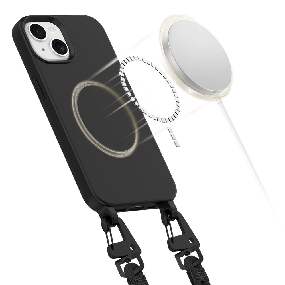 Tech-Protect MagNecklace MagSafe dėklas iPhone 14, juodas