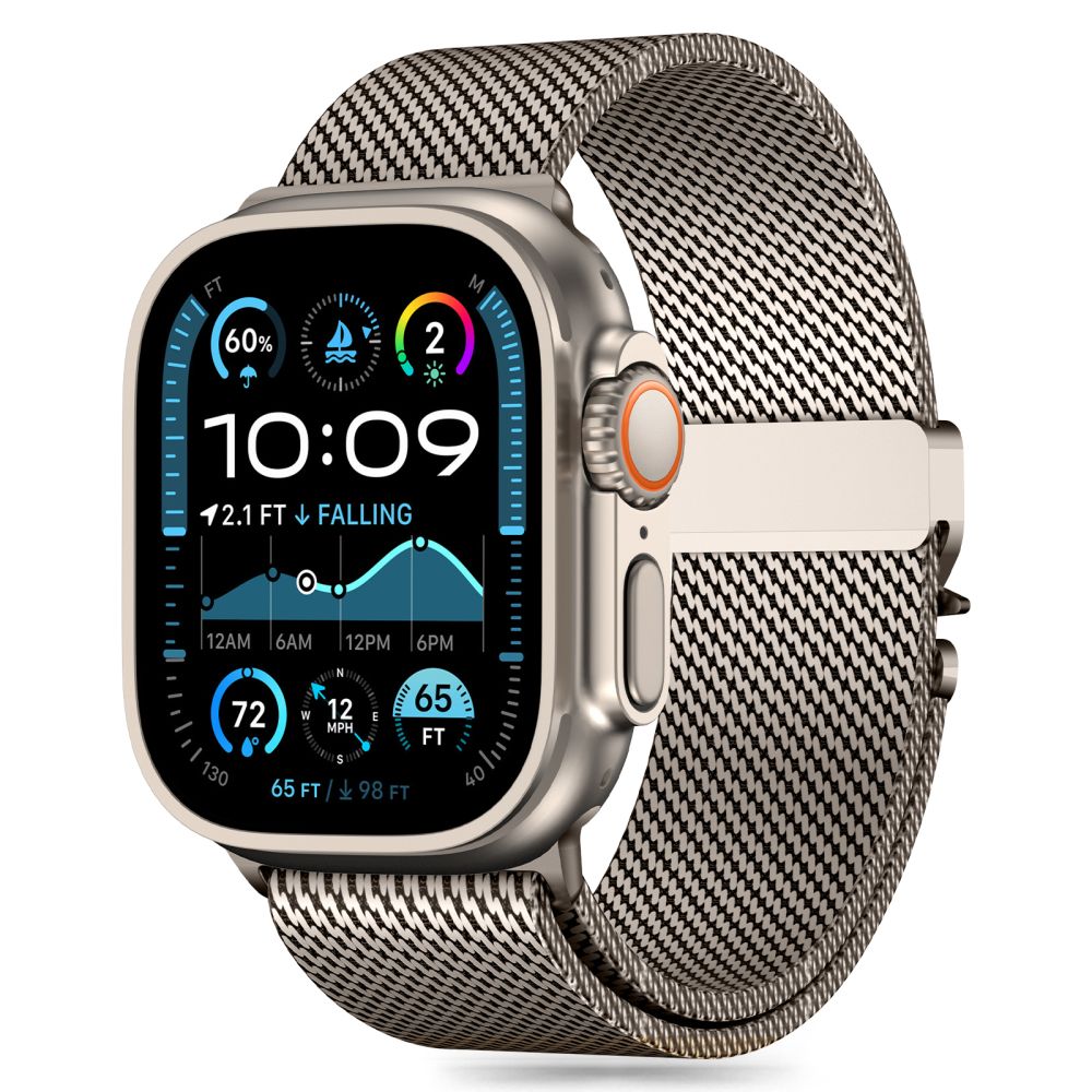Tech-Protect Milano dirželis Apple Watch (44 / 45 / 46 / 49 mm), titano spalvos