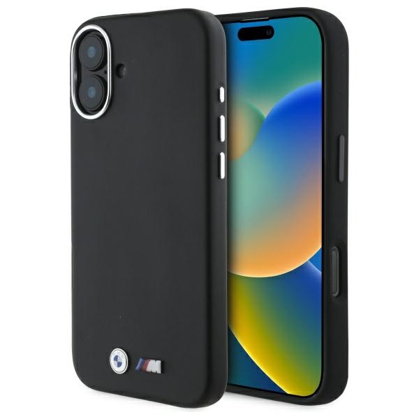 BMW dėklas iPhone 16 Plus telefonui M Smooth Wrapped MagSafe, juodas