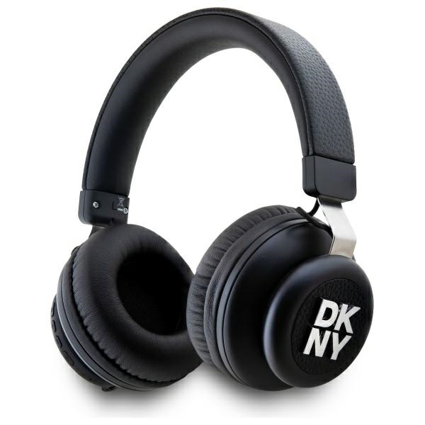 DKNY Metal Logo belaidės ausinės, juodos