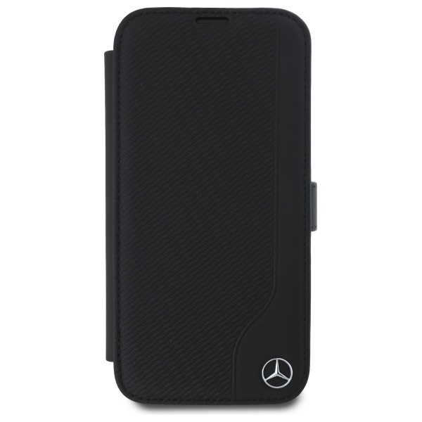 Mercedes MEBKP16L23RBGVK iPhone 16 Pro 6.3" black Leather Wood Imitation