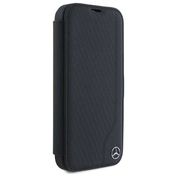 Mercedes MEBKP16L23RBGVK iPhone 16 Pro 6.3" black Leather Wood Imitation