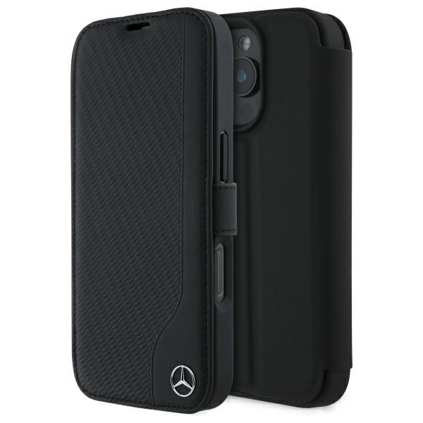 Mercedes dėklas iPhone 16 Pro Max telefonui, juodas