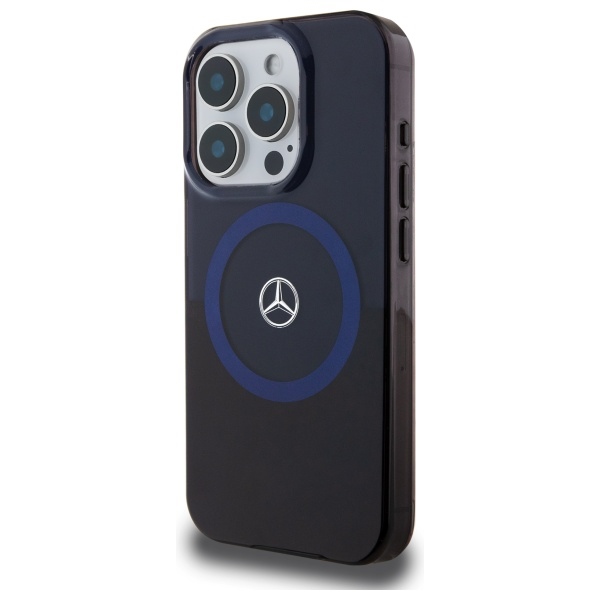 Mercedes dėklas iPhone 16 Pro Max telefonui Double Layer BiColor MagSafe, mėlynas