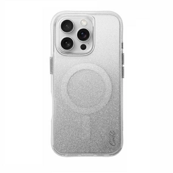 Uniq case Coehl Lumino iPhone 16 Pro 6.3" Magnetic Charging silver/sparkling silver