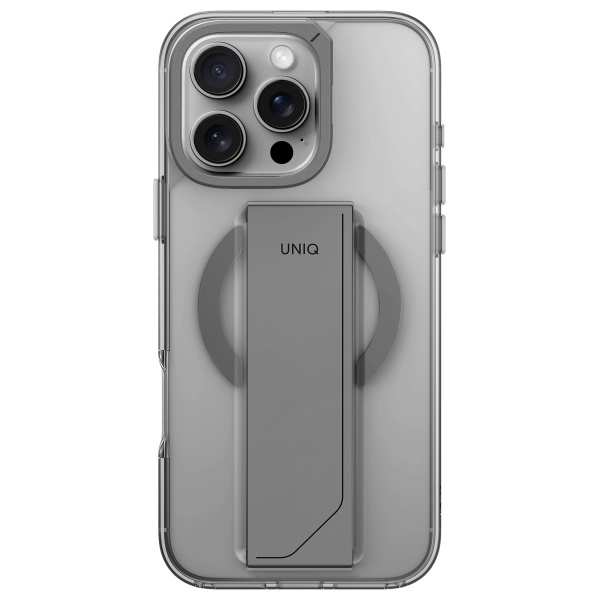 Uniq Heldro Max dėklas iPhone 16 Pro su Magclick, skaidrus
