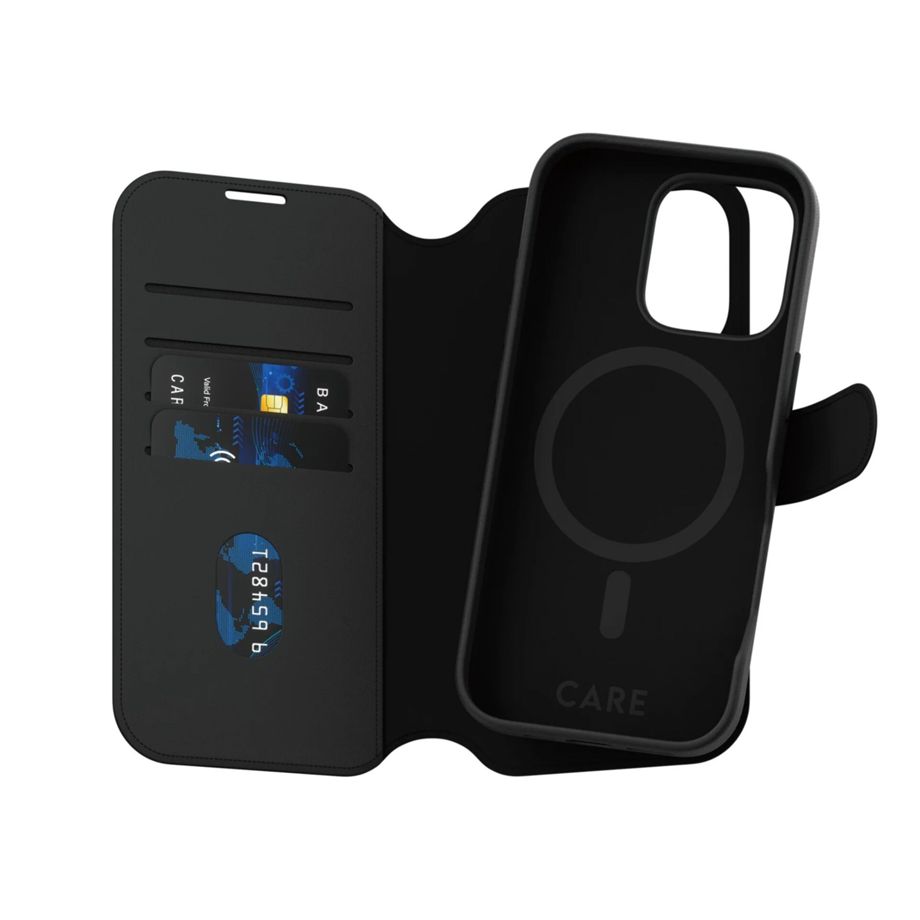 Panzerglass 1330 Tango 2in1 MagSafe atverčiamasis dėklas iPhone 16 Pro, juodas