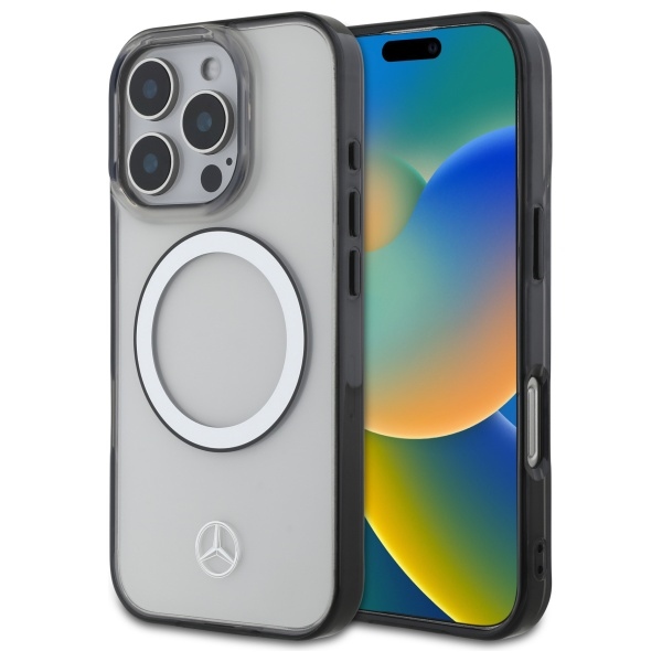 Mercedes dėklas iPhone 16 Pro Max su MagSafe, skaidrus