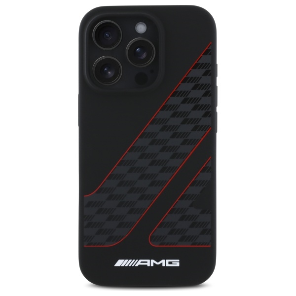 AMG AMHMP16L2SCFR iPhone 16 Pro 6.3" black/black hardcase Checkered Flag Pattern MagSafe