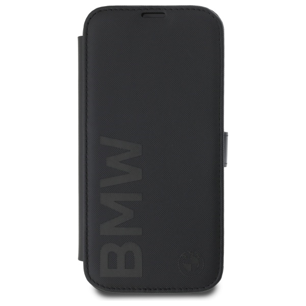 BMW BMBKP16L23RMRLK iPhone 16 Pro 6.3" black/black bookcase Signature Leather Wordmark