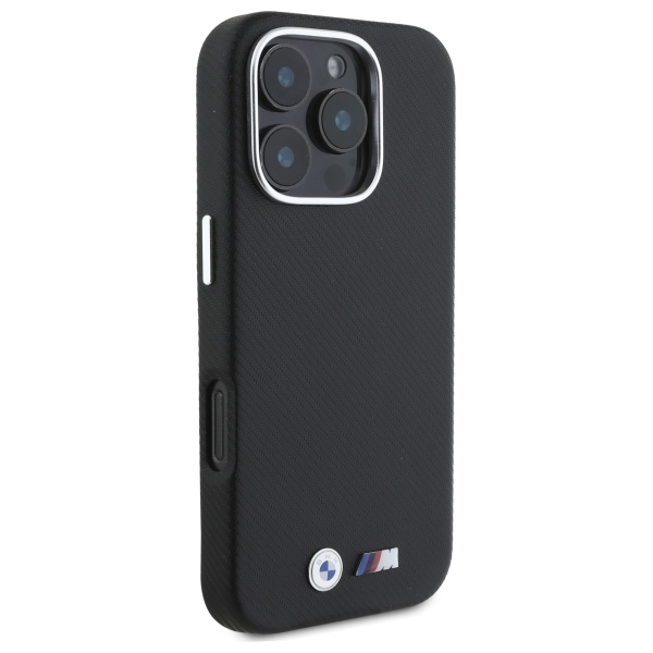 BMW M Edition Kevlar Metal Case for iPhone 16 Pro Black