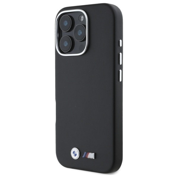 BMW M Smooth Metal MagSafe dėklas iPhone 16 Pro Max telefonui, juodas
