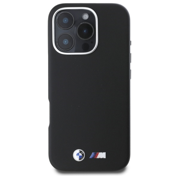 BMW M Smooth Metal MagSafe dėklas iPhone 16 Pro Max telefonui, juodas