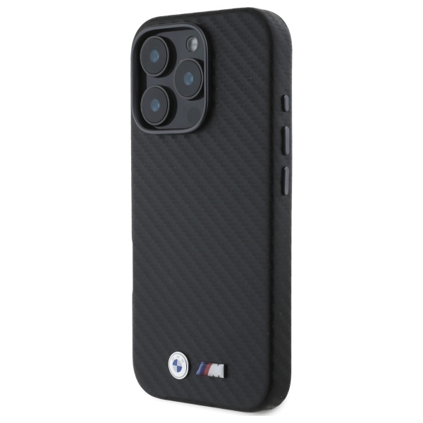 BMW BMHCP16X23PUFWC iPhone 16 Pro Max 6.9" black/black hardcase Carbon Wrapped Metal