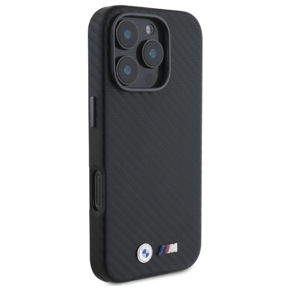 BMW BMHCP16X23PUFWC iPhone 16 Pro Max 6.9" black/black hardcase Carbon Wrapped Metal