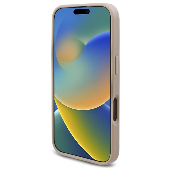 Guess dėklas iPhone 16 Plus telefonui New 4G Triangle, baltas