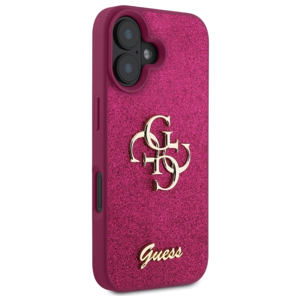 Guess GUHCP16SHG4SGU iPhone 16 6.1" purple/lpurple hardcase Fixed Glitter Big 4G