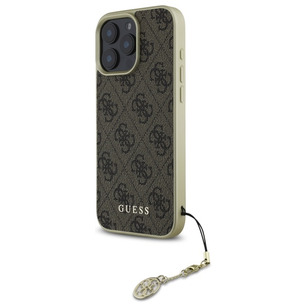 Guess GUHCP16XGF4GBR iPhone 16 Pro Max 6.9" brown/brown hardcase 4G Charms Collection