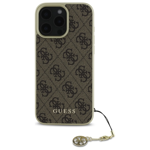 Guess GUHCP16XGF4GBR iPhone 16 Pro Max 6.9" brown/brown hardcase 4G Charms Collection