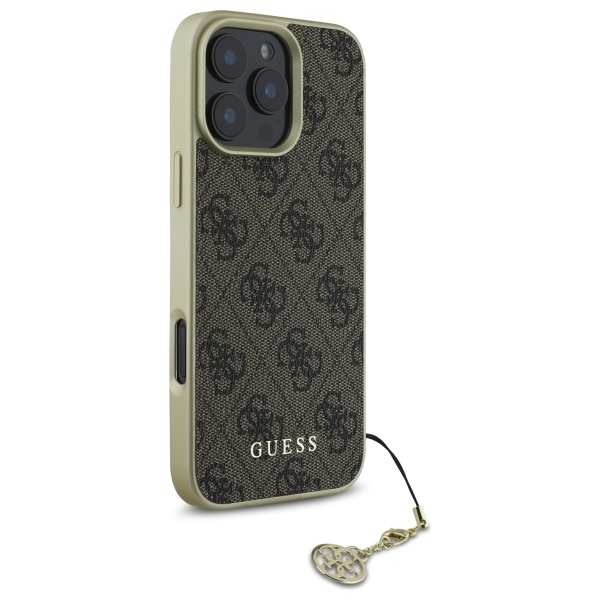 Guess GUHCP16XGF4GBR iPhone 16 Pro Max 6.9" brown/brown hardcase 4G Charms Collection