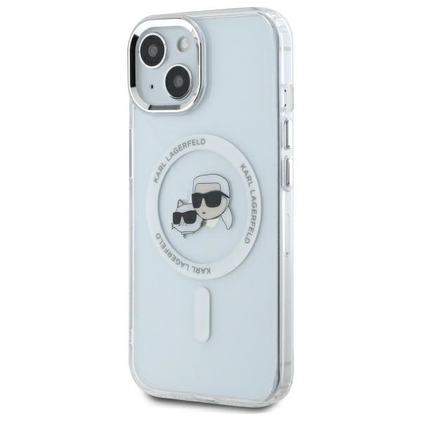 Karl Lagerfeld dėklas iPhone 14 su MagSafe, baltas