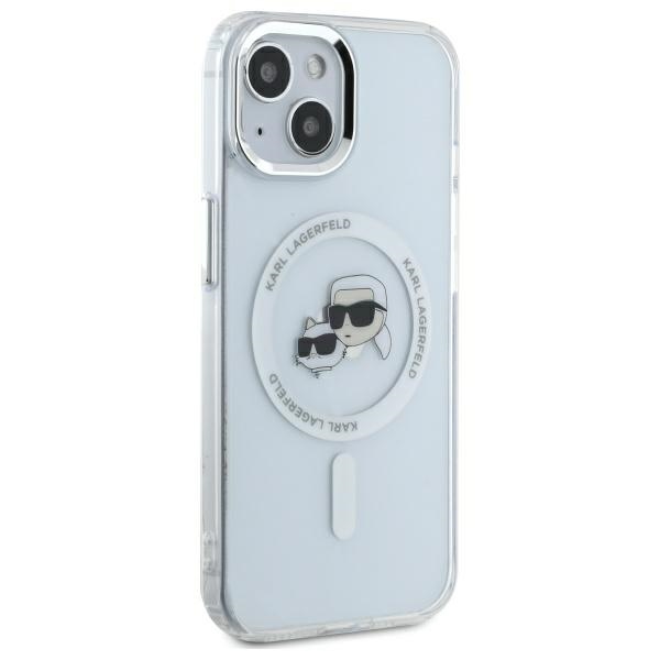 Karl Lagerfeld dėklas iPhone 14 su MagSafe, baltas