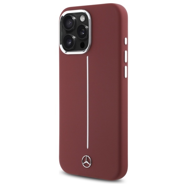 Mercedes dėklas iPhone 16 Pro Max telefonui su MagSafe, raudonas