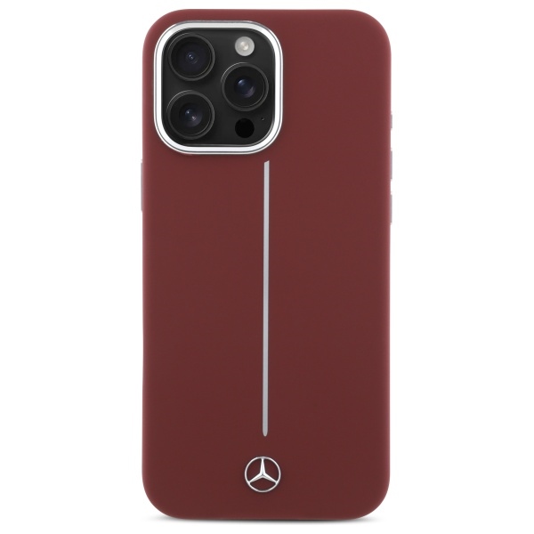 Mercedes dėklas iPhone 16 Pro Max telefonui su MagSafe, raudonas