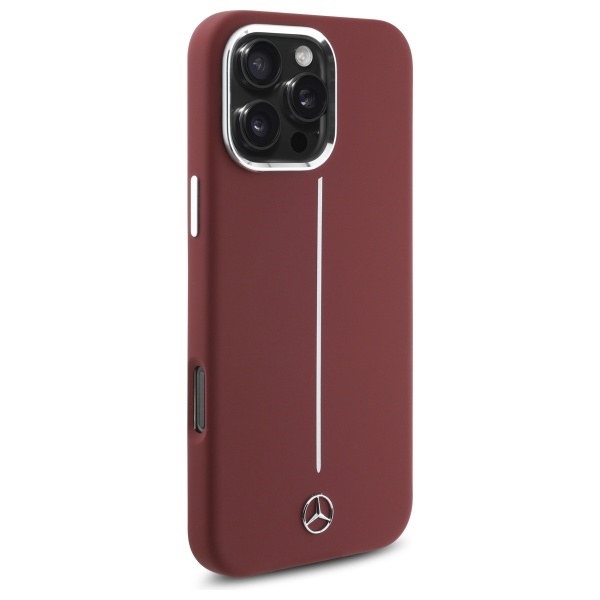 Mercedes dėklas iPhone 16 Pro Max telefonui su MagSafe, raudonas