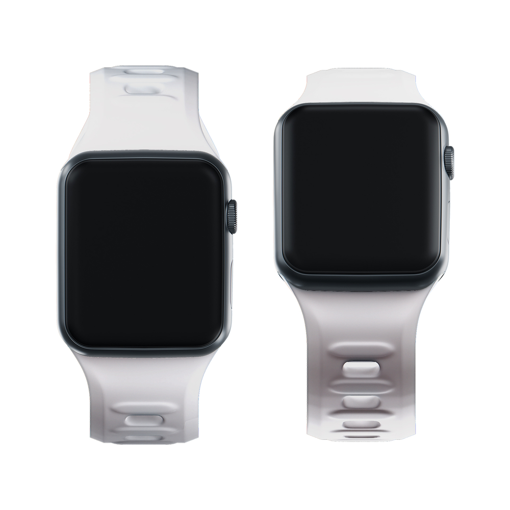 „3mk“ silikoninis laikrodžio dirželis „Apple Watch 42 / 44 / 45 / 49 mm“, baltas