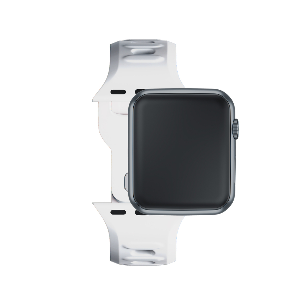 „3mk“ silikoninis laikrodžio dirželis „Apple Watch 42 / 44 / 45 / 49 mm“, baltas