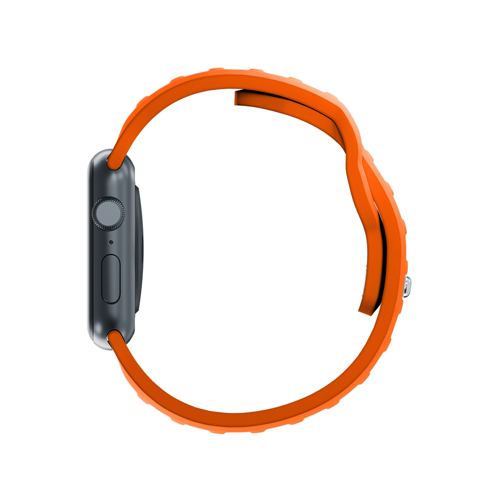 3mk silikoninis dirželis „Apple Watch“ 42 / 44 / 45 / 49 mm, oranžinis