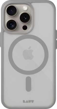 LAUT Huex Protect dėklas su MagSafe skirtas iPhone 15 Pro Max, pilkas