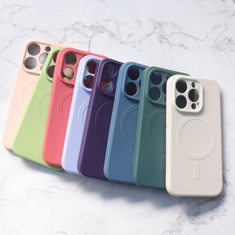 Silicone Case for iPhone 15 Pro Max with MagSafe, Pink