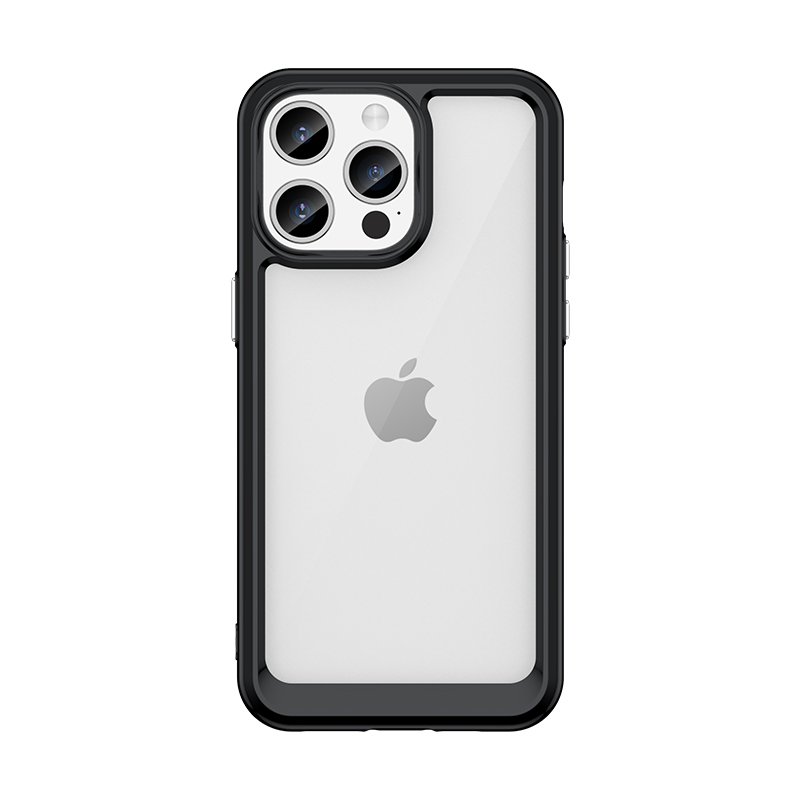 Outer Space Case for iPhone 15 Pro Max Hybrid Cover, Black