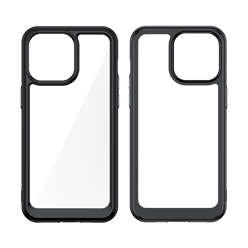 Outer Space Case for iPhone 15 Pro Max Hybrid Cover, Black