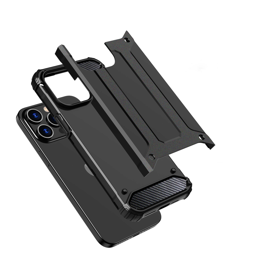 iPhone 15 Pro Max hibridinis apsauginis dėklas Hybrid Armor, mėlynas
