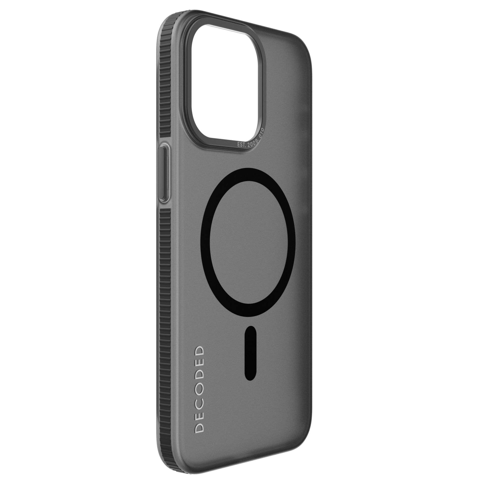 Decoded permatomas dėklas su MagSafe skirtas iPhone 15 Pro Max, pilkas/juodas