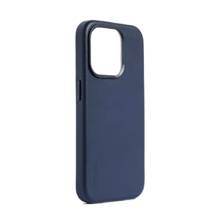 Decoded Leather Case dėklas su MagSafe skirtas iPhone 15 Pro Max, mėlynas