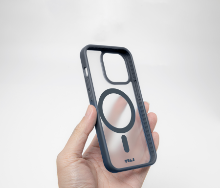 LAUT Huex Protect dėklas su MagSafe skirtas iPhone 15 Pro Max, tamsiai mėlynas