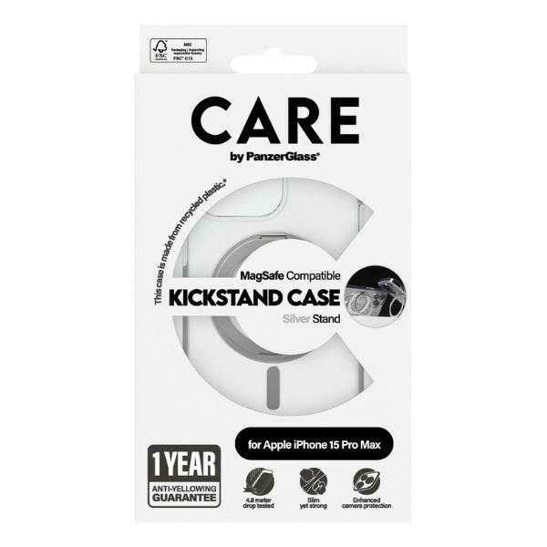 PanzerGlass iPhone 15 Pro Max Kickstand Case MagSafe, Silver