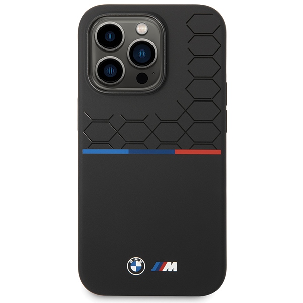 BMW dėklas iPhone 15 Pro Max telefonui Silicone Pattern, juodas